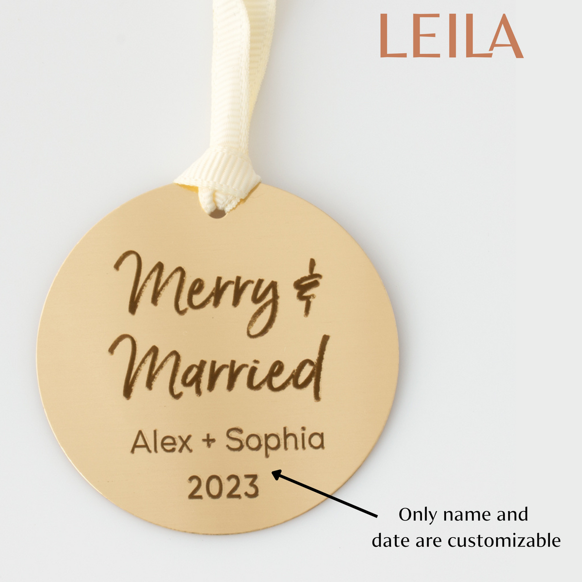 Merry and Married Ornament