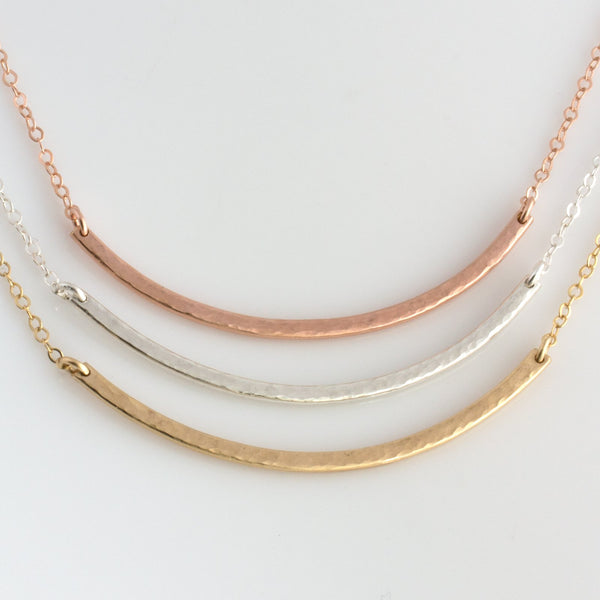 Oak Twig store Curved Bar Necklace