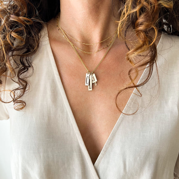 Ultra Skinny Long Bar Necklace LEILA