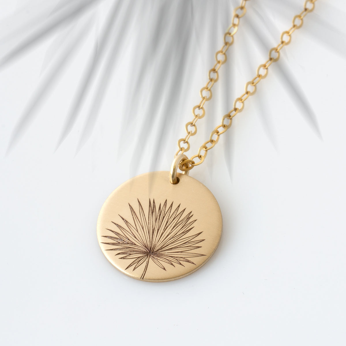 Fan Palm Disc Necklace