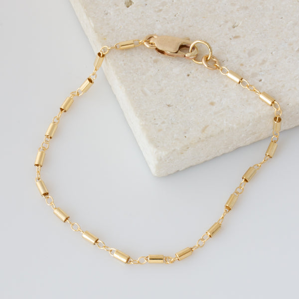 Dainty Chain Bracelet, Delicate Bracelets for Women, Layering Bracelet, Gold  Chain, Coin, Tube, Lace, Satellite Chain, Leilajewelryshop,b201 