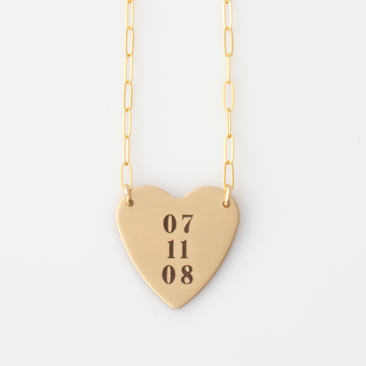 XL Two Hole Heart Necklace