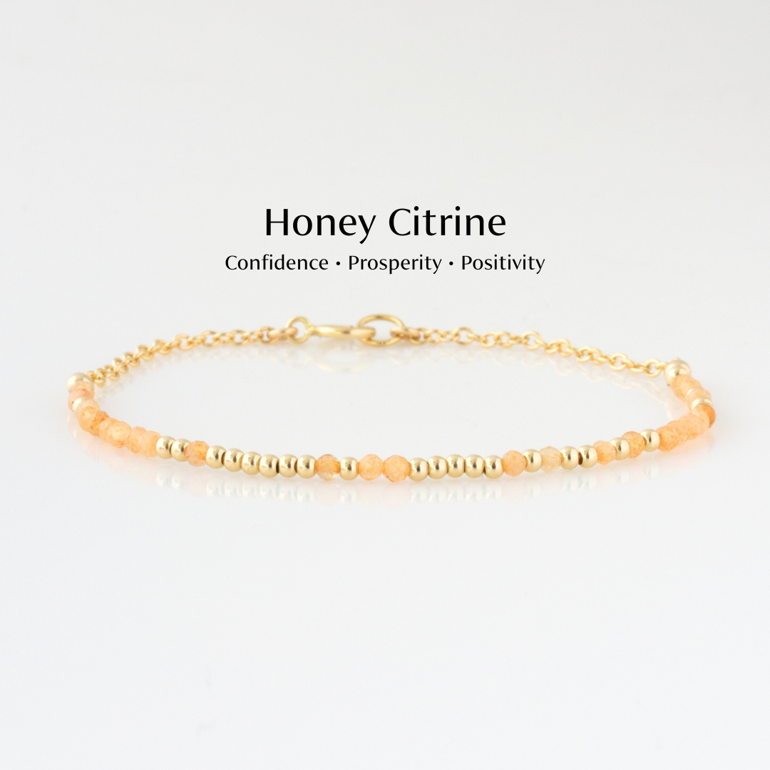 Mini Gemstone Morse Code Bracelet