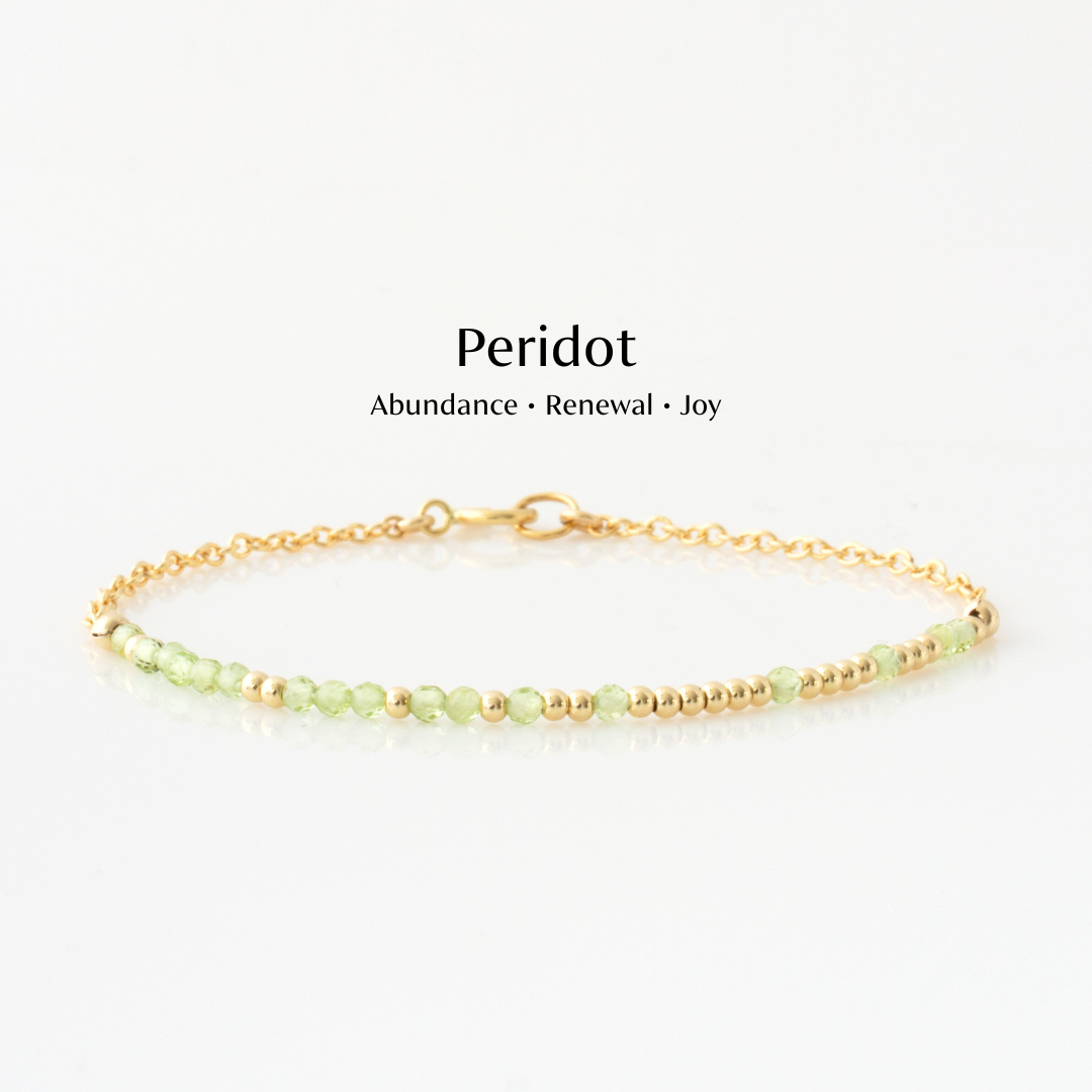 Mini Gemstone Morse Code Bracelet