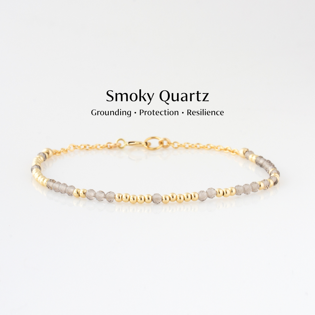 Mini Gemstone Morse Code Bracelet