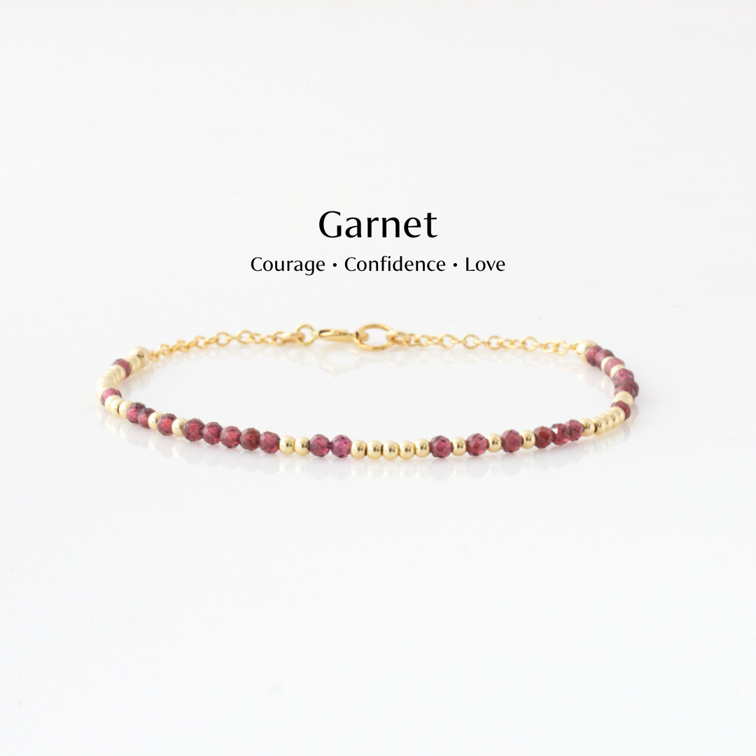 Mini Gemstone Morse Code Bracelet