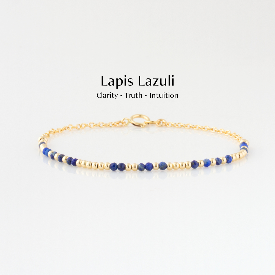 Mini Gemstone Morse Code Bracelet