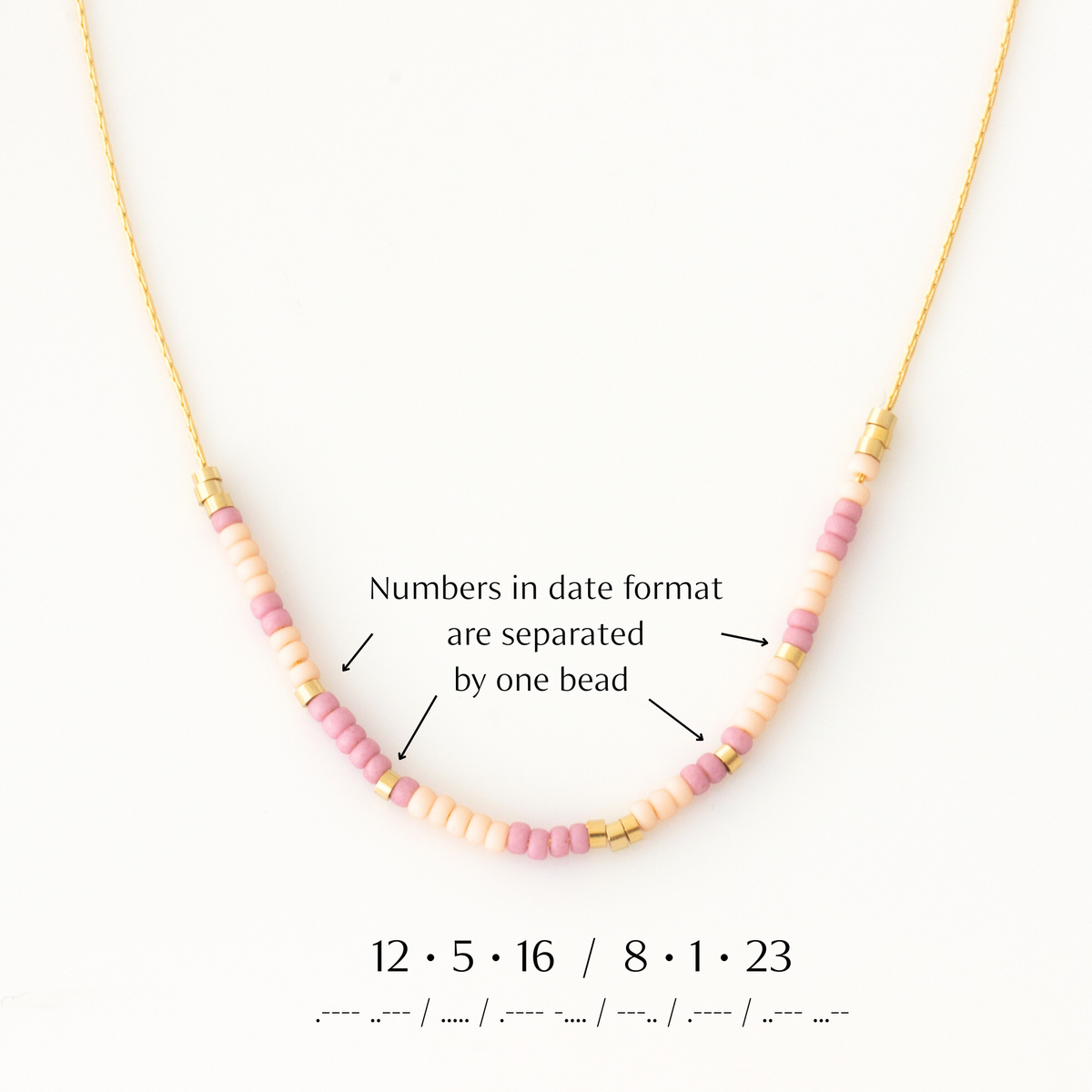 Custom Two-Tone Morse Code Necklace