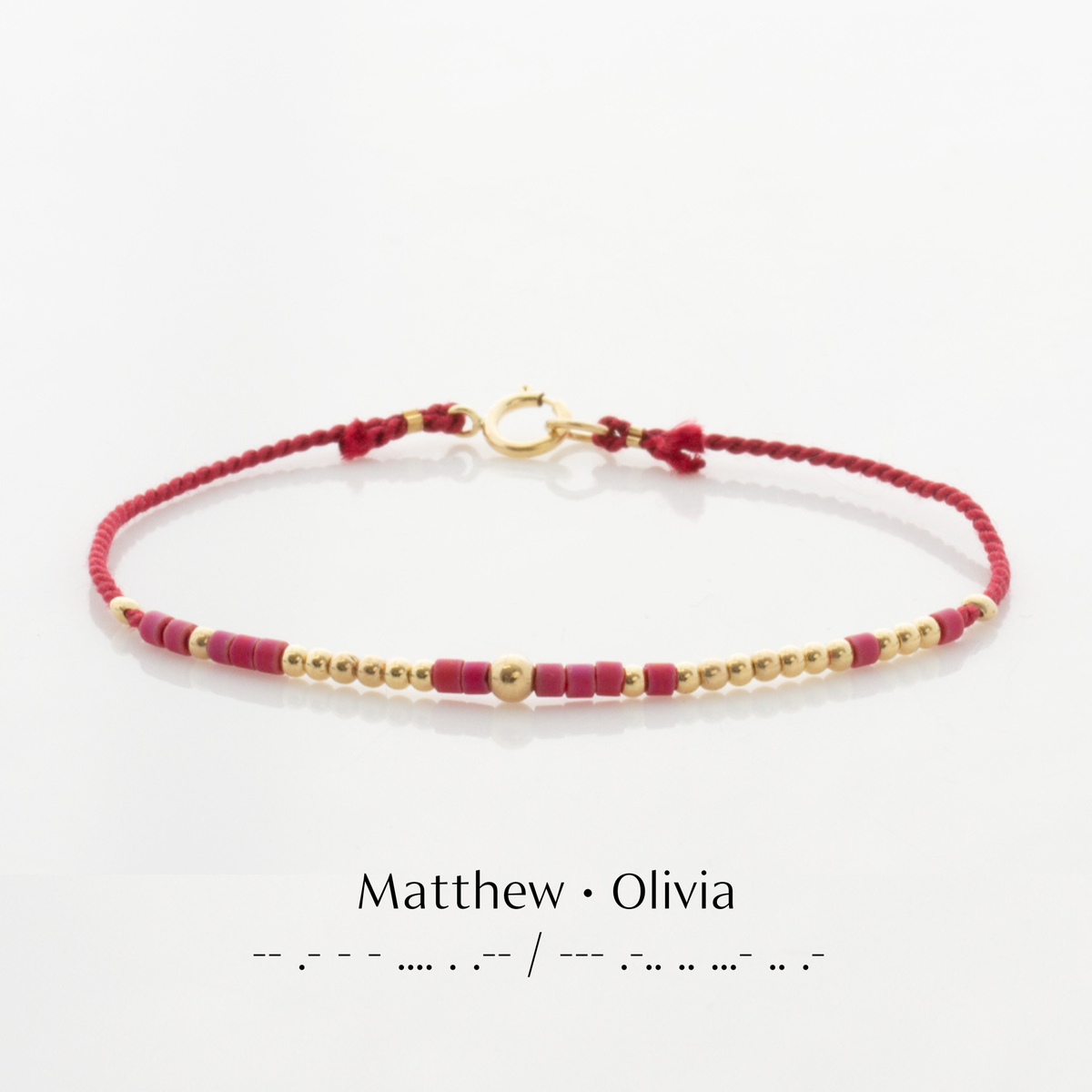 Custom Silk Morse Code Bracelet