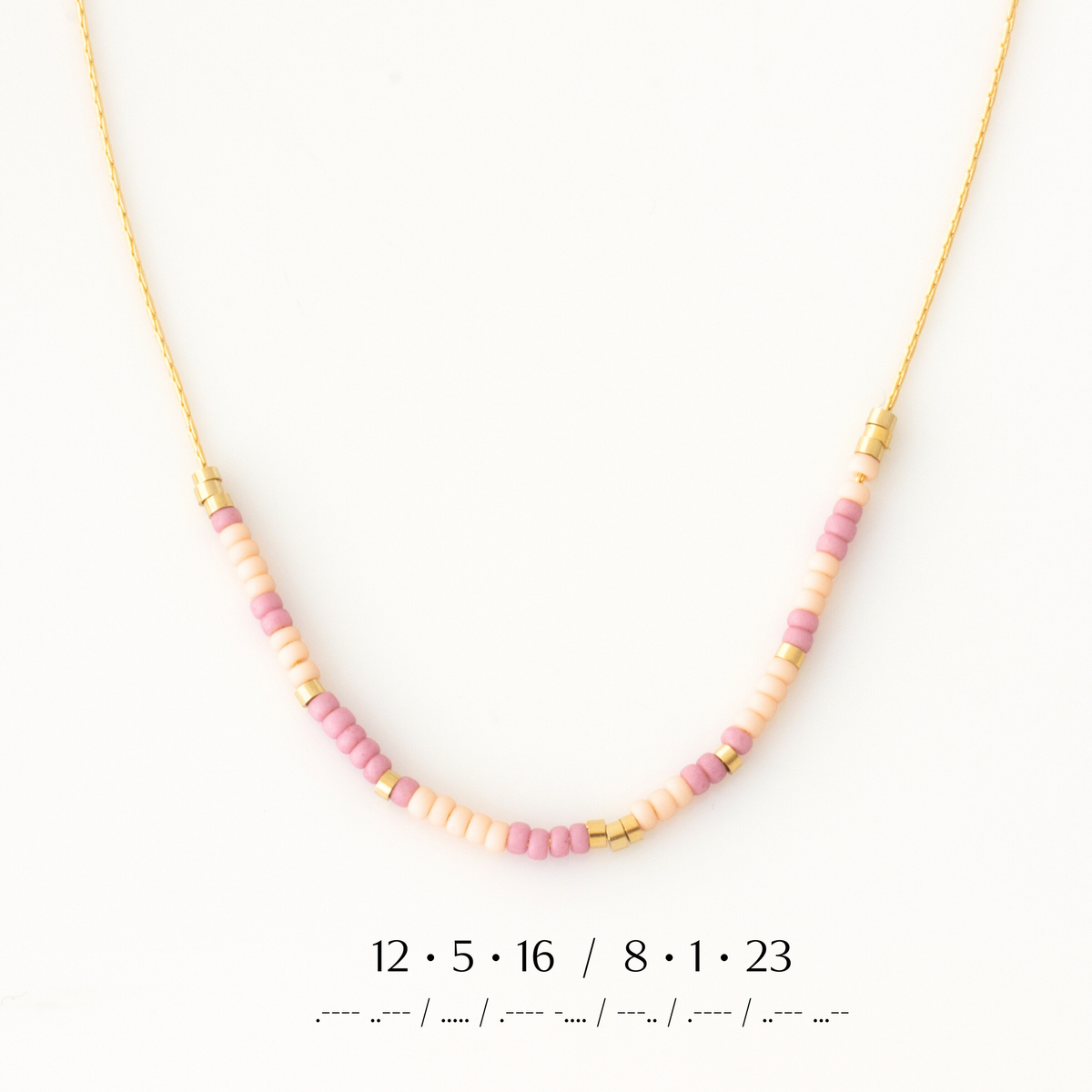 Custom Two-Tone Morse Code Necklace