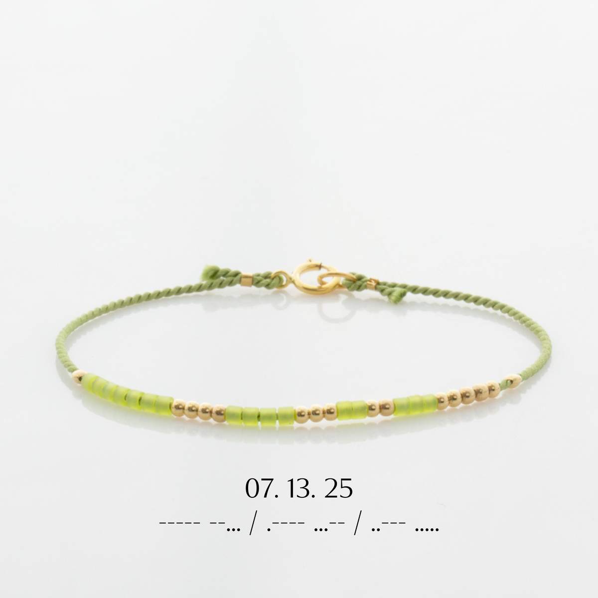 Custom Silk Morse Code Bracelet