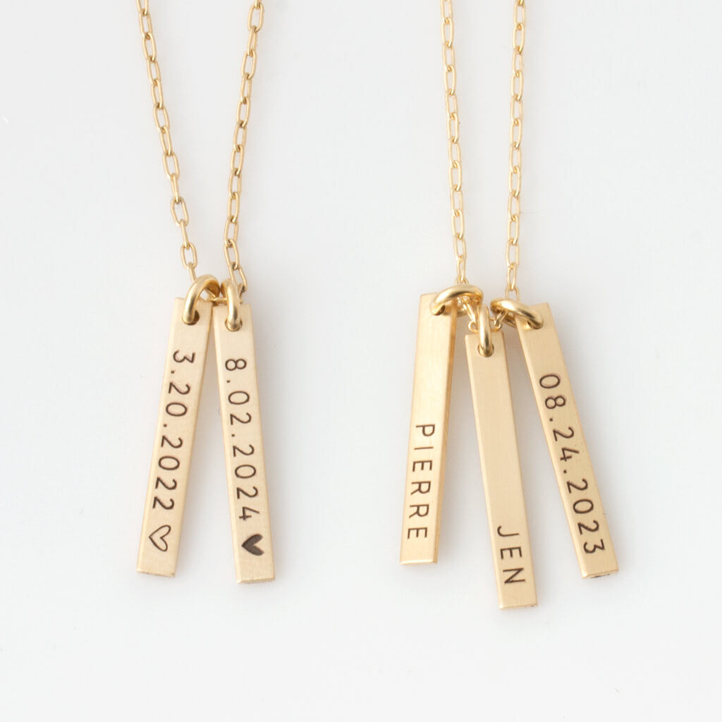 Vertical Ultra Skinny Mini Bar Necklace