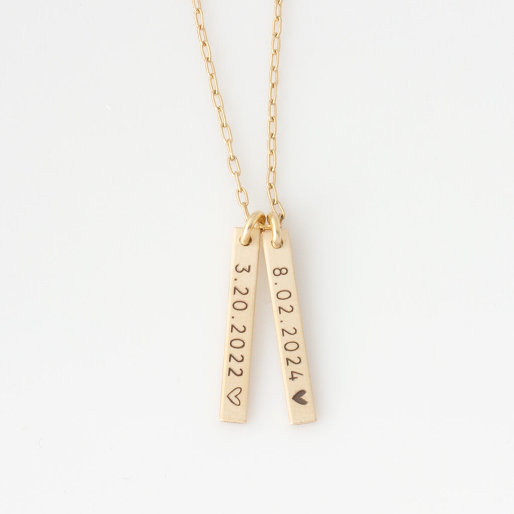 Vertical Ultra Skinny Mini Bar Necklace