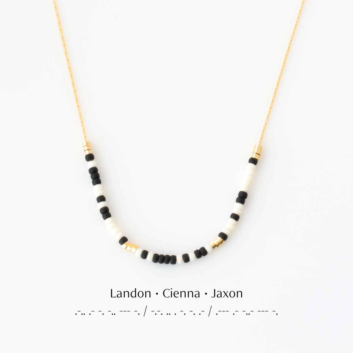 Custom Two-Tone Morse Code Necklace