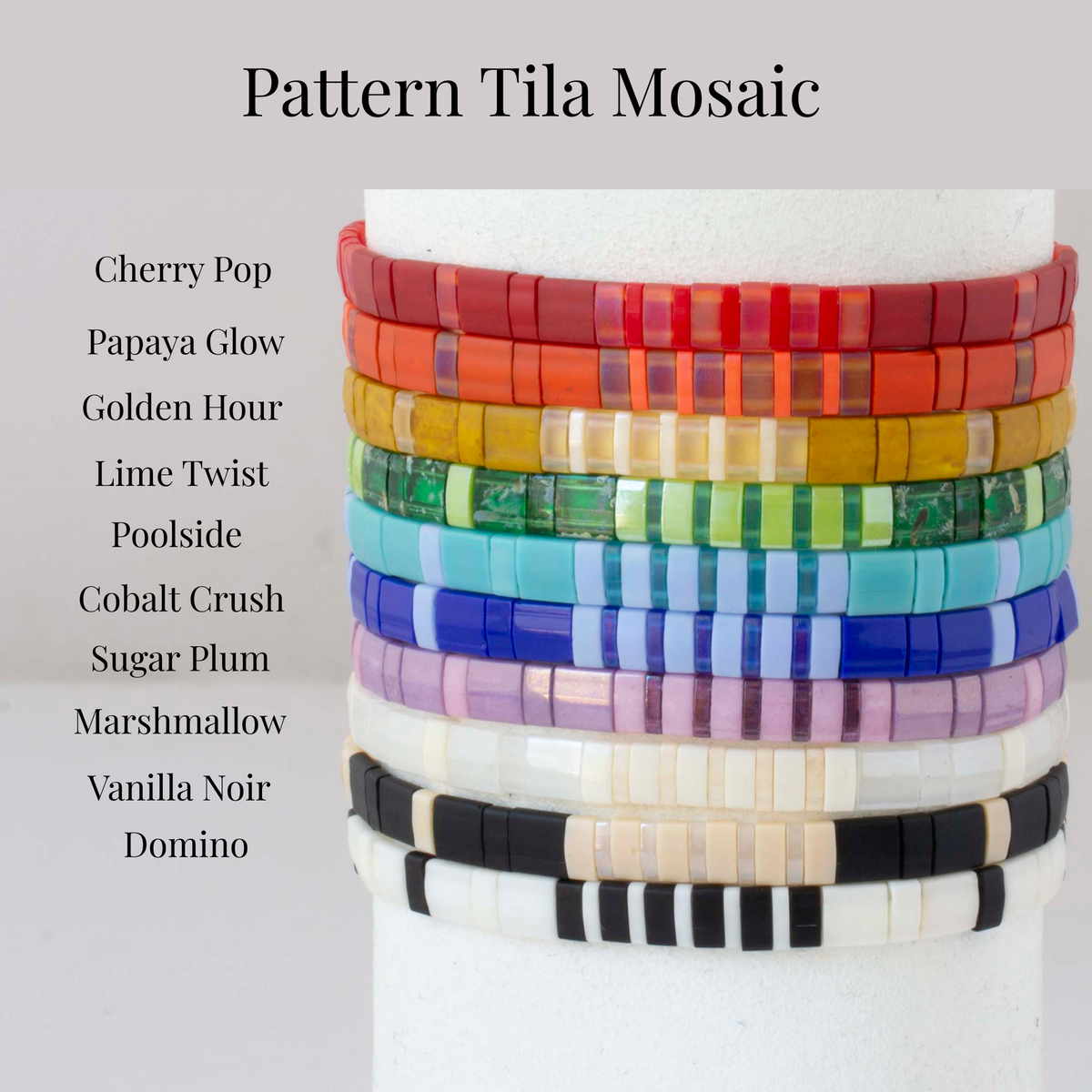 Pattern Tila Bracelet - Mosaic Collection