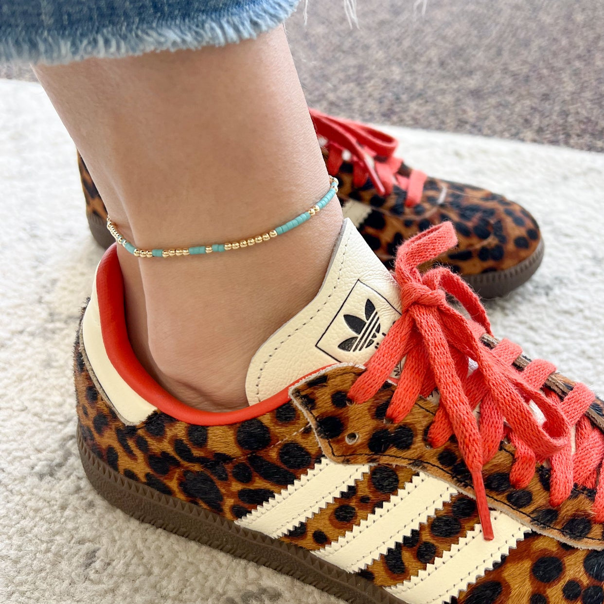 Morse Code Anklet LEILA