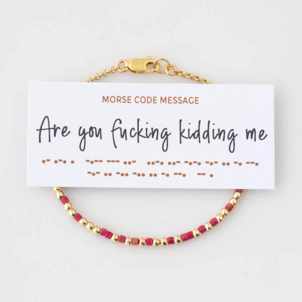"Are You Fucking Kidding Me" Morse Code Bracelet