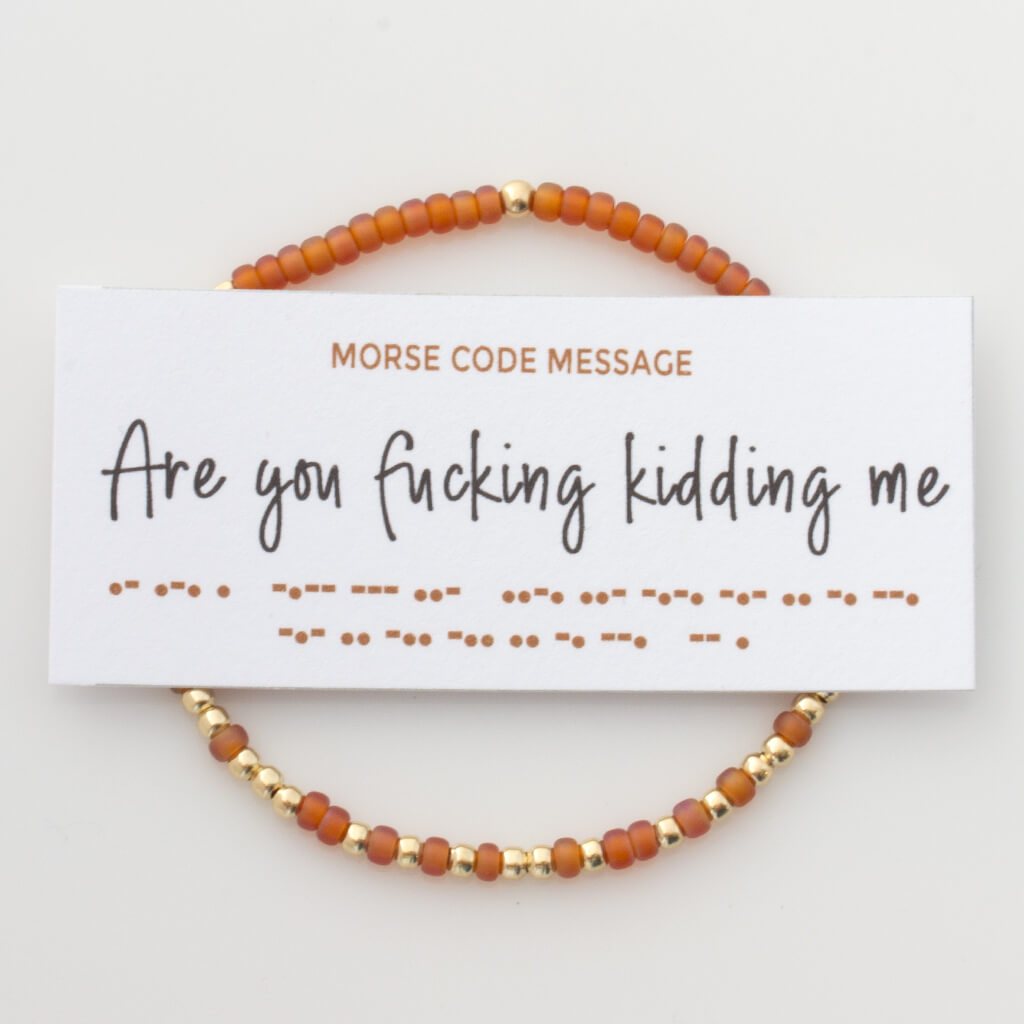 "Are You Fucking Kidding Me" Endless Morse Code Bracelet