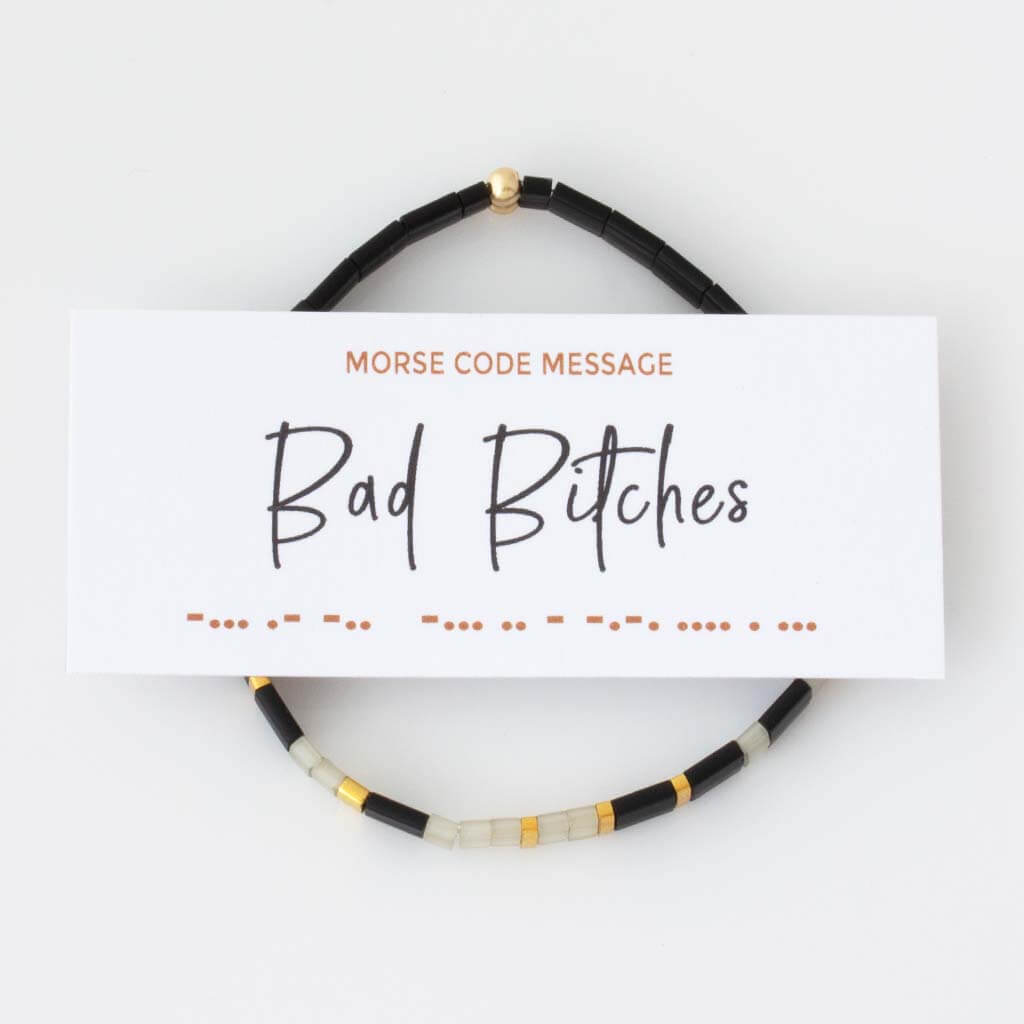 "Bad Bitches" Tila Morse Code Bracelet