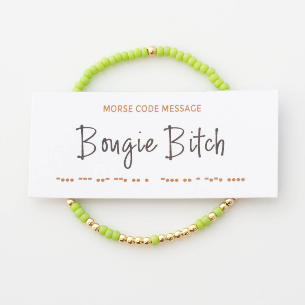 "Bougie Bitch" Endless Morse Code Bracelet