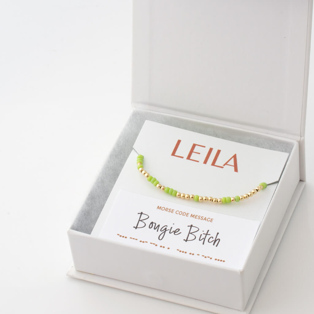 "Bougie Bitch" Endless Morse Code Bracelet