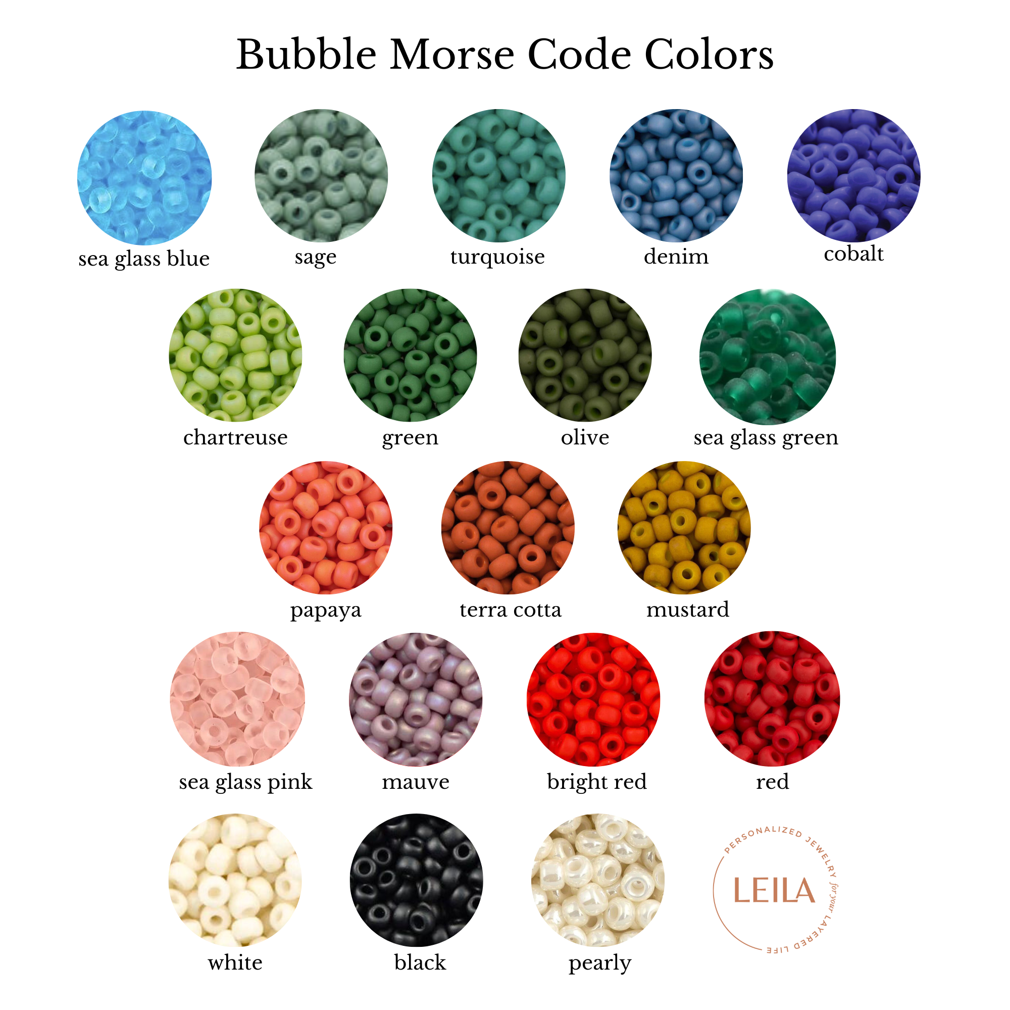 Custom Bubble Morse Code Bracelet - LEILA
