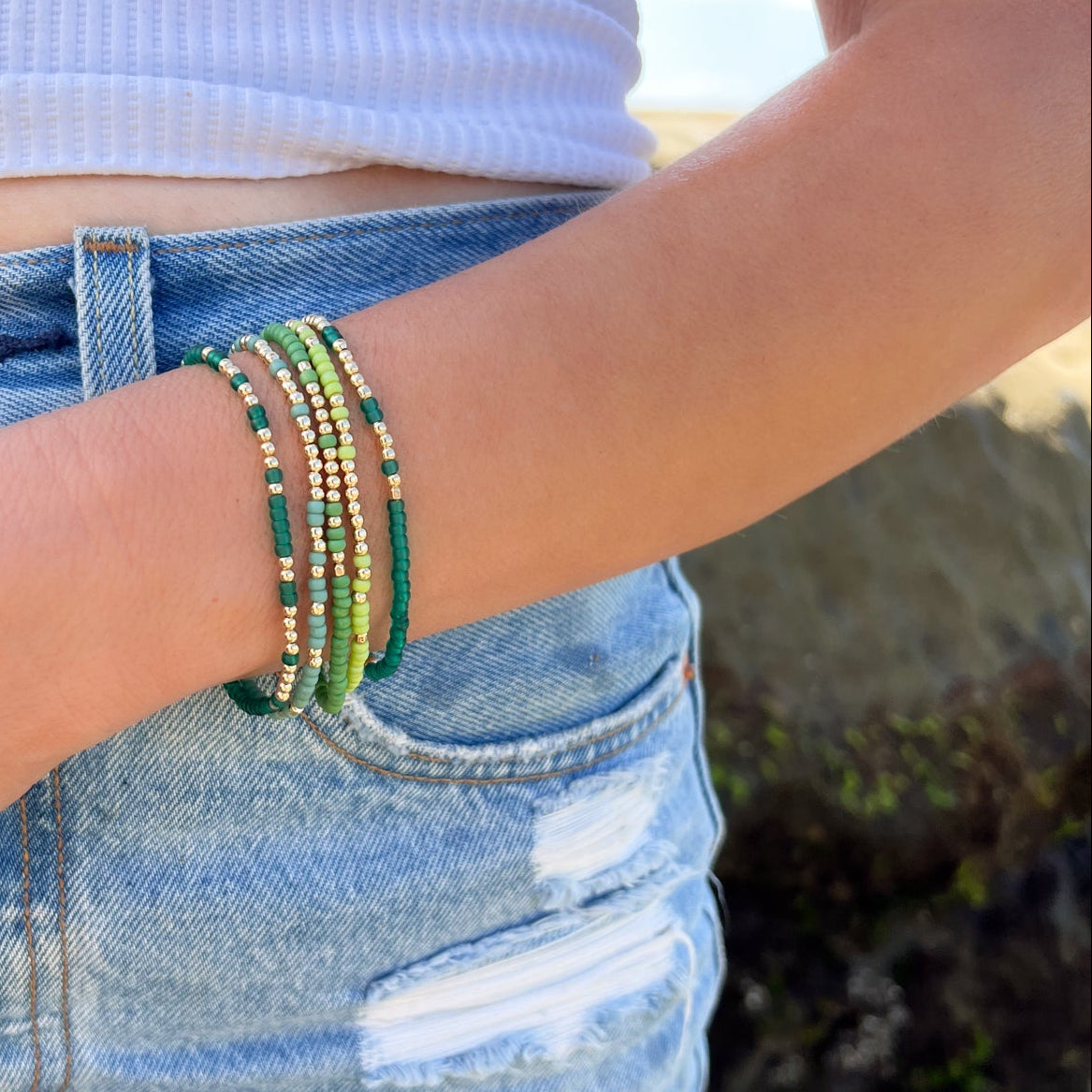 "Less Panic, More Disco" Endless Morse Code Bracelet