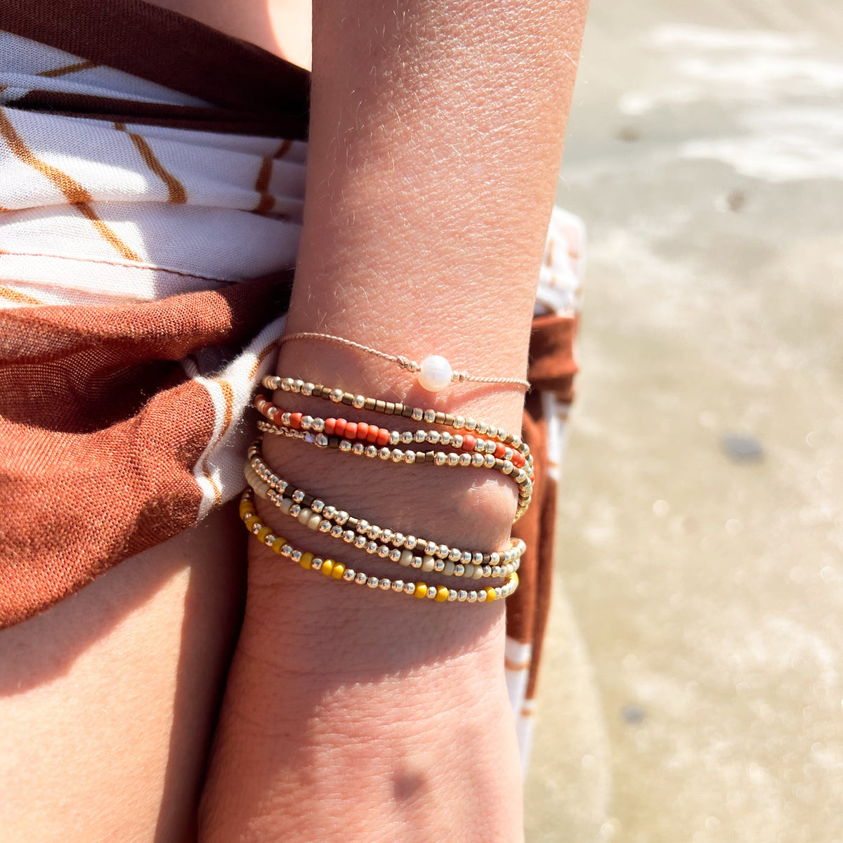 "Keep Showing Up" Endless Morse Code Bracelet
