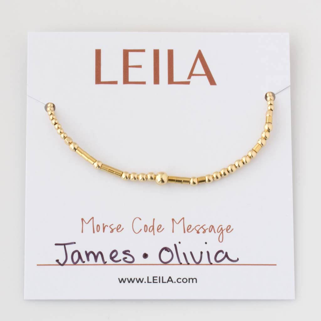 Custom Endless Luxe Morse Code Bracelet