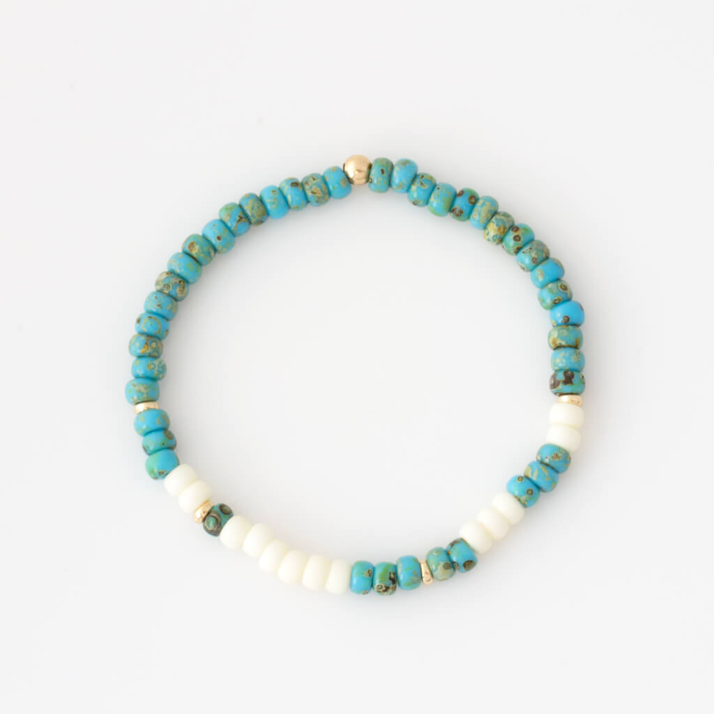 Custom Two-Tone Bubble Morse Code Bracelet