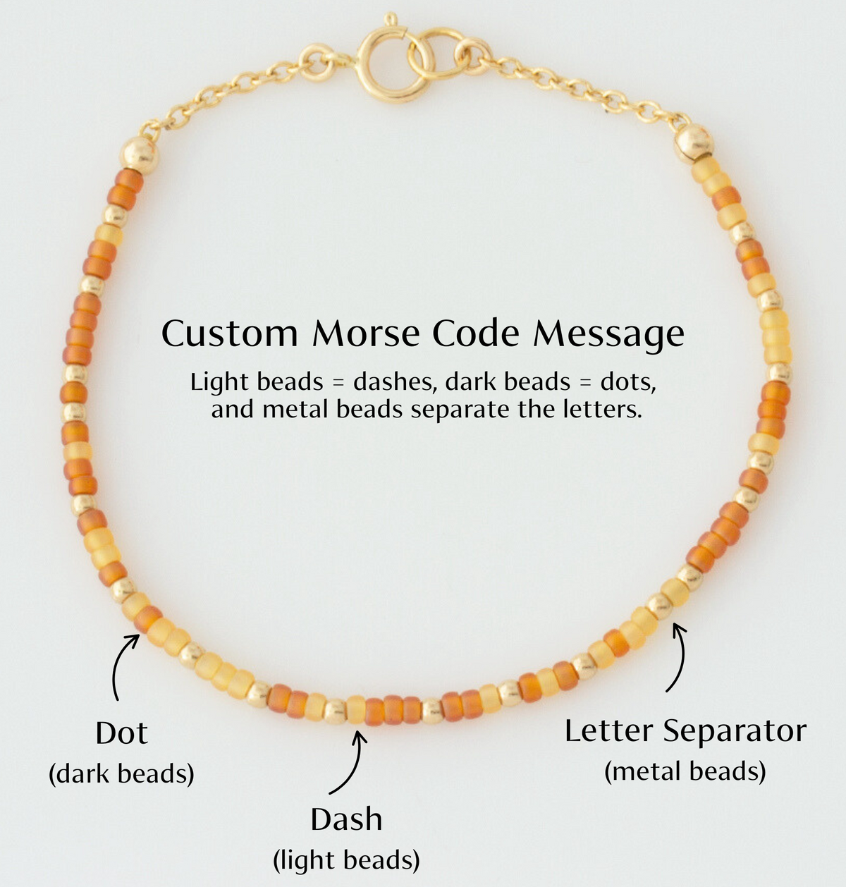 Dotted Morse Code Bracelet