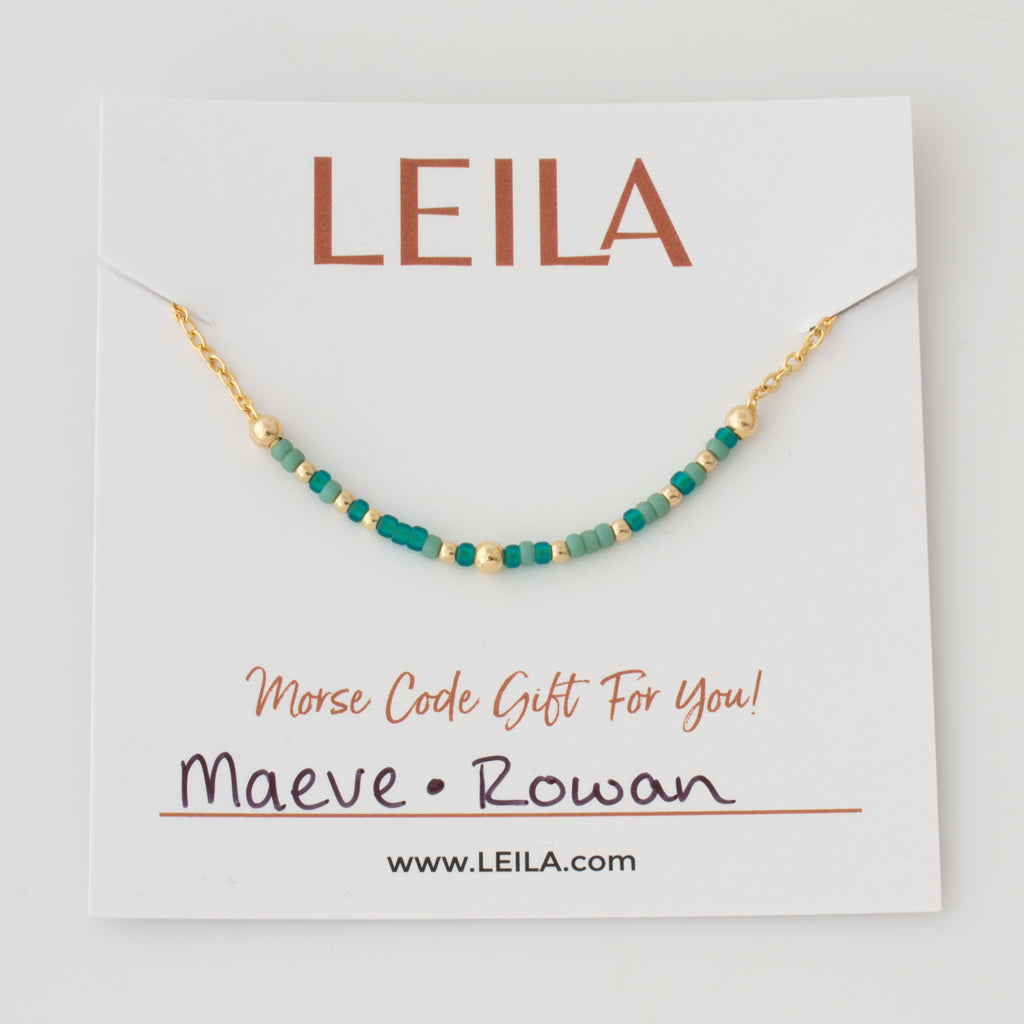 Dotted Morse Code Bracelet