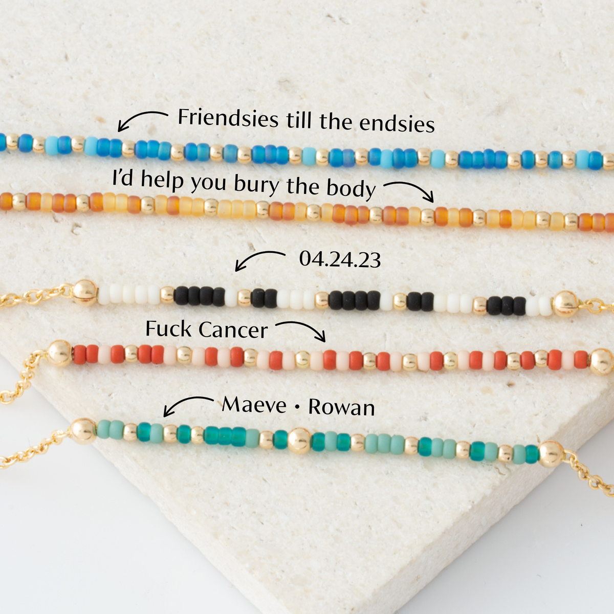 Dotted Morse Code Bracelet
