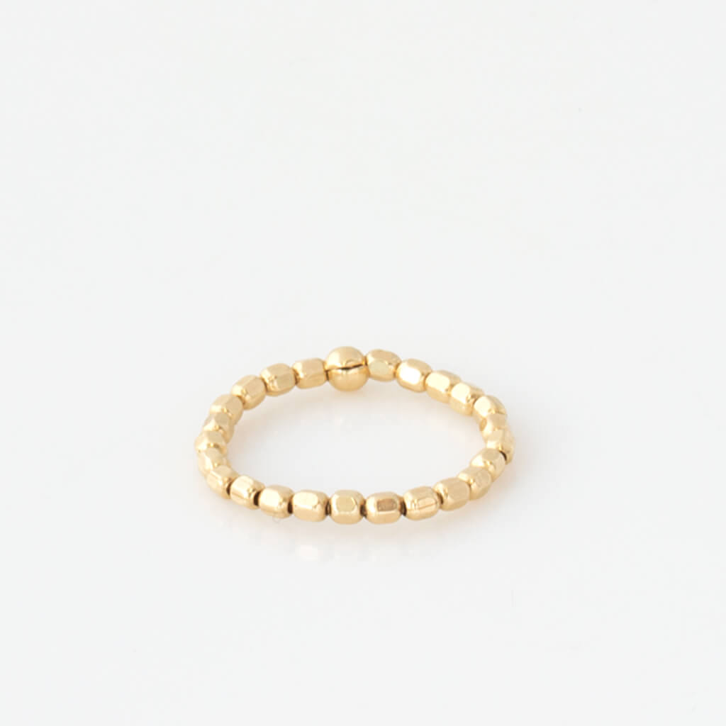 Faceted Ball Ring