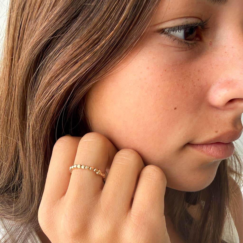 Faceted Ball Ring