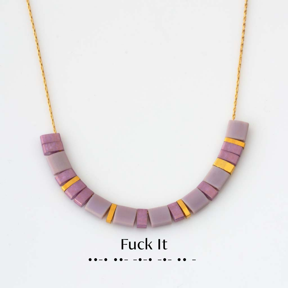 Tila Morse Code Necklace - Monotone Collection