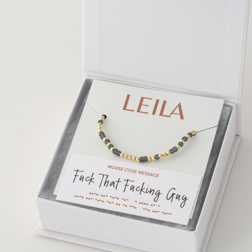 "Fuck That Fucking Guy" Endless Morse Code Bracelet