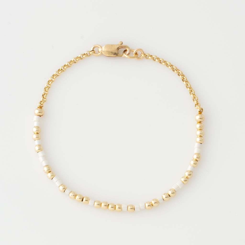 "Grounded In Gratitude" Morse Code Bracelet