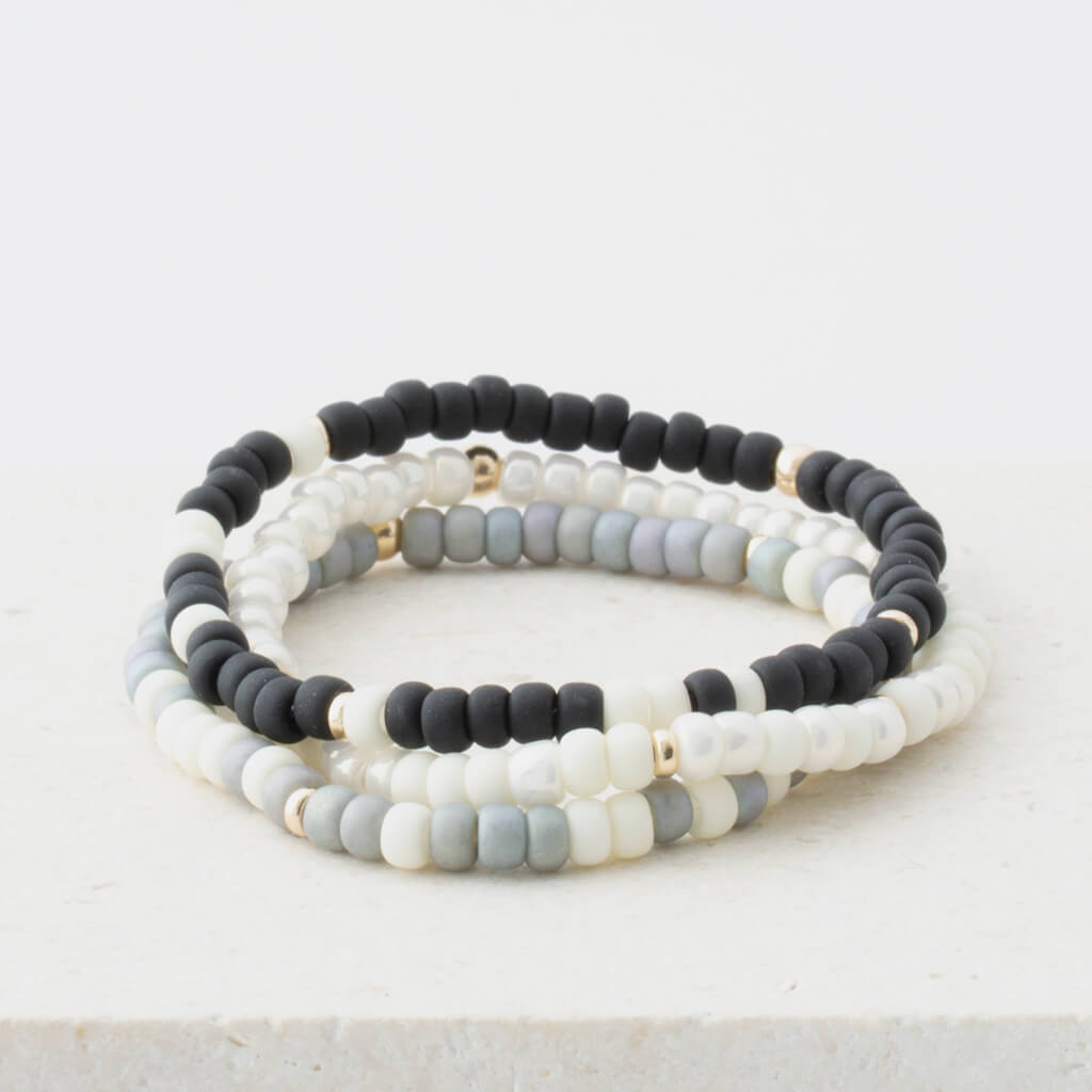 "I Am Enough" Two-Tone Bubble Morse Code Bracelet