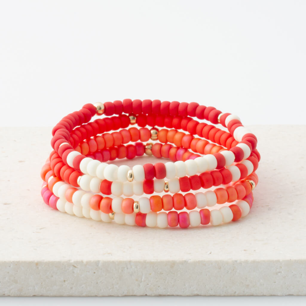 "Mama Bear" Two-Tone Bubble Morse Code Bracelet