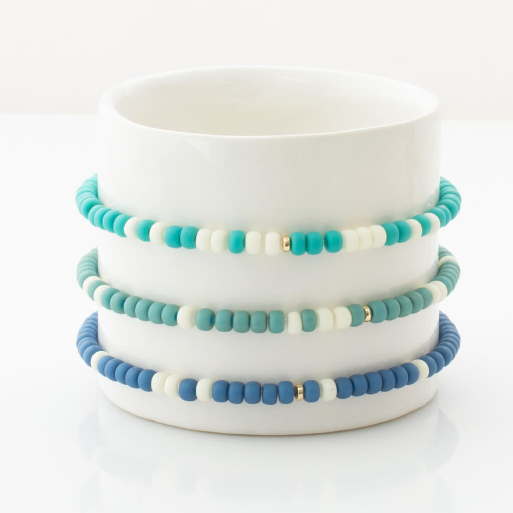 "Sunkissed" Two-Tone Bubble Morse Code Bracelet