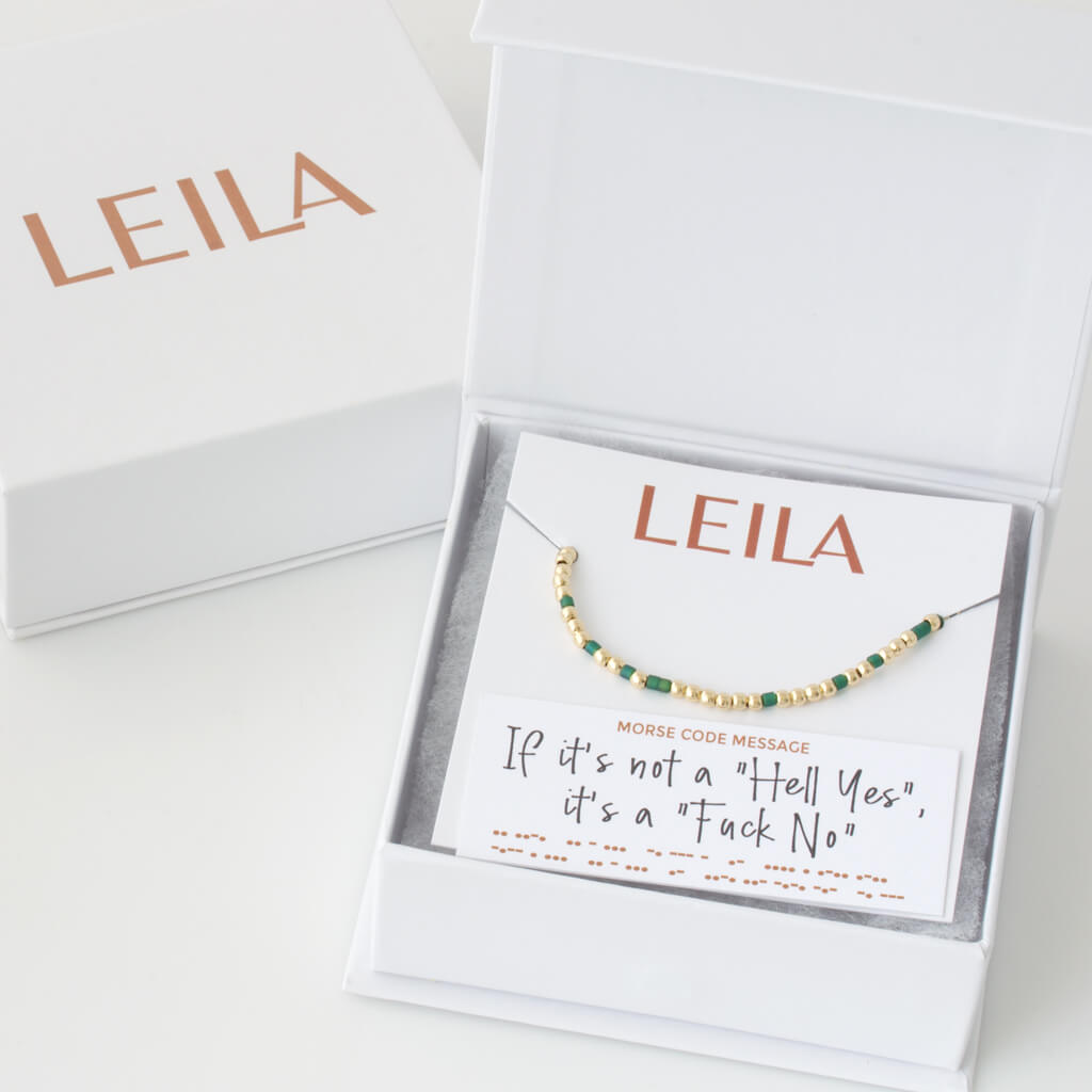 &quot;If it&#39;s not a Hell Yes, it&#39;s a Fuck No&quot; Morse Code Bracelet