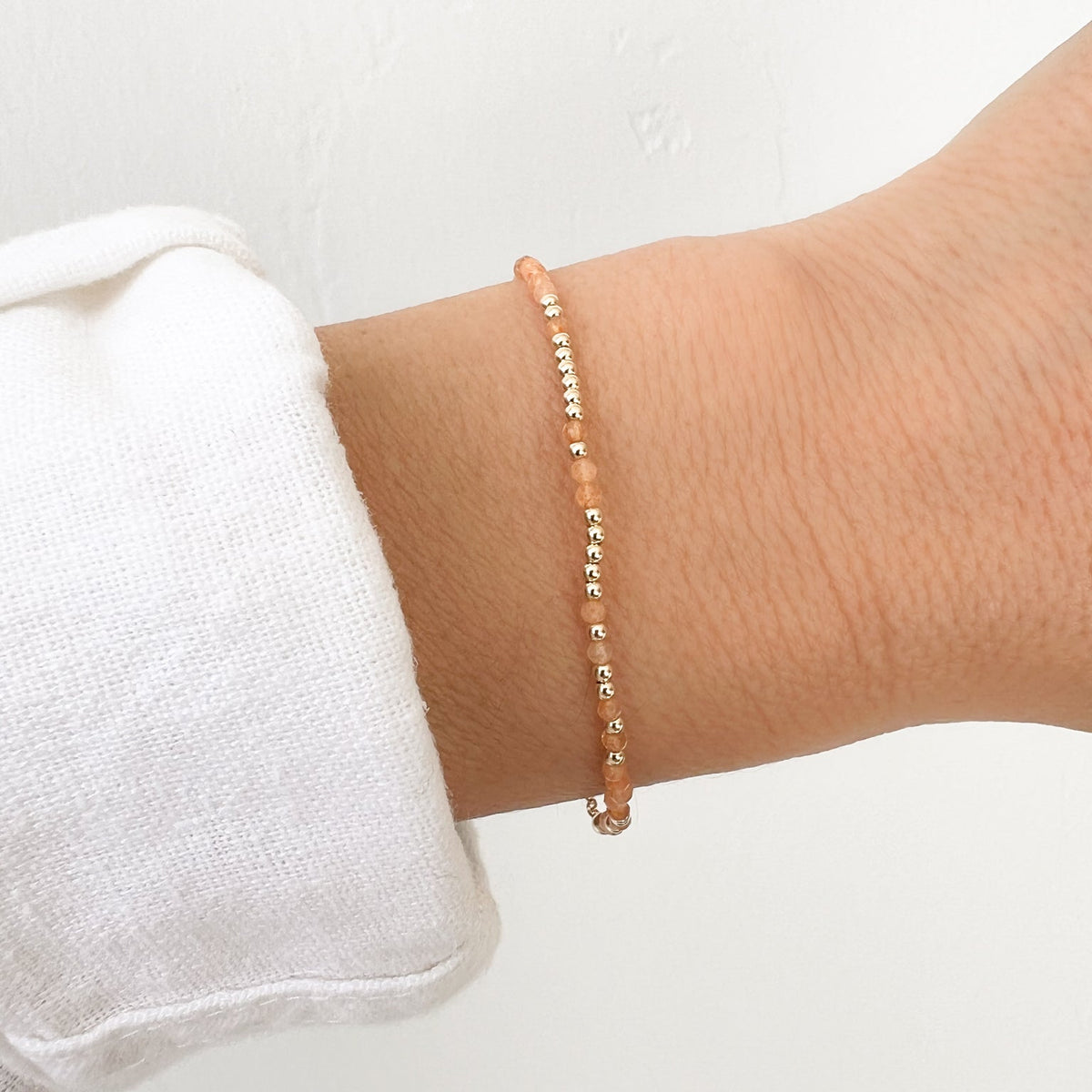 Mini Honey Citrine Morse Code Bracelet