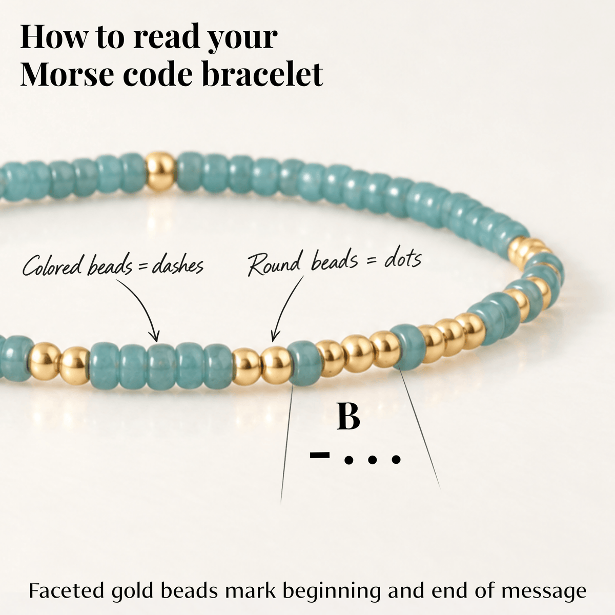 Custom Endless Morse Code Bracelet