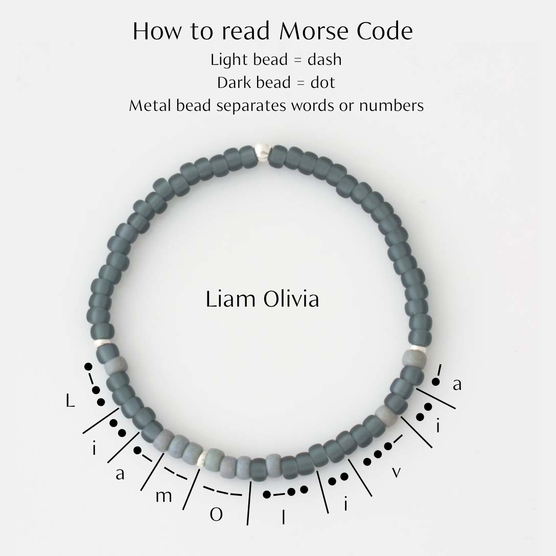 Dad Morse Code Bracelet