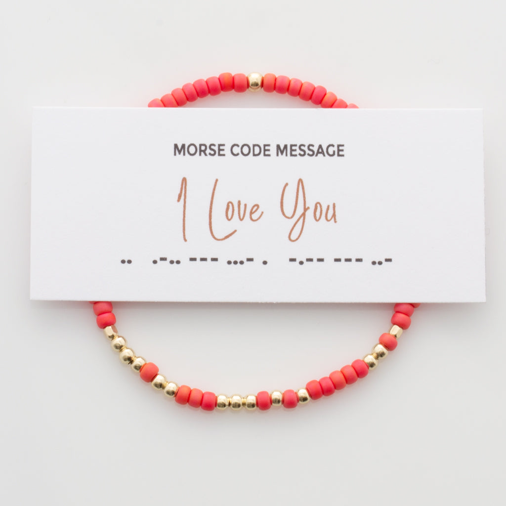 &quot;I Love You&quot; Endless Morse Code Bracelet