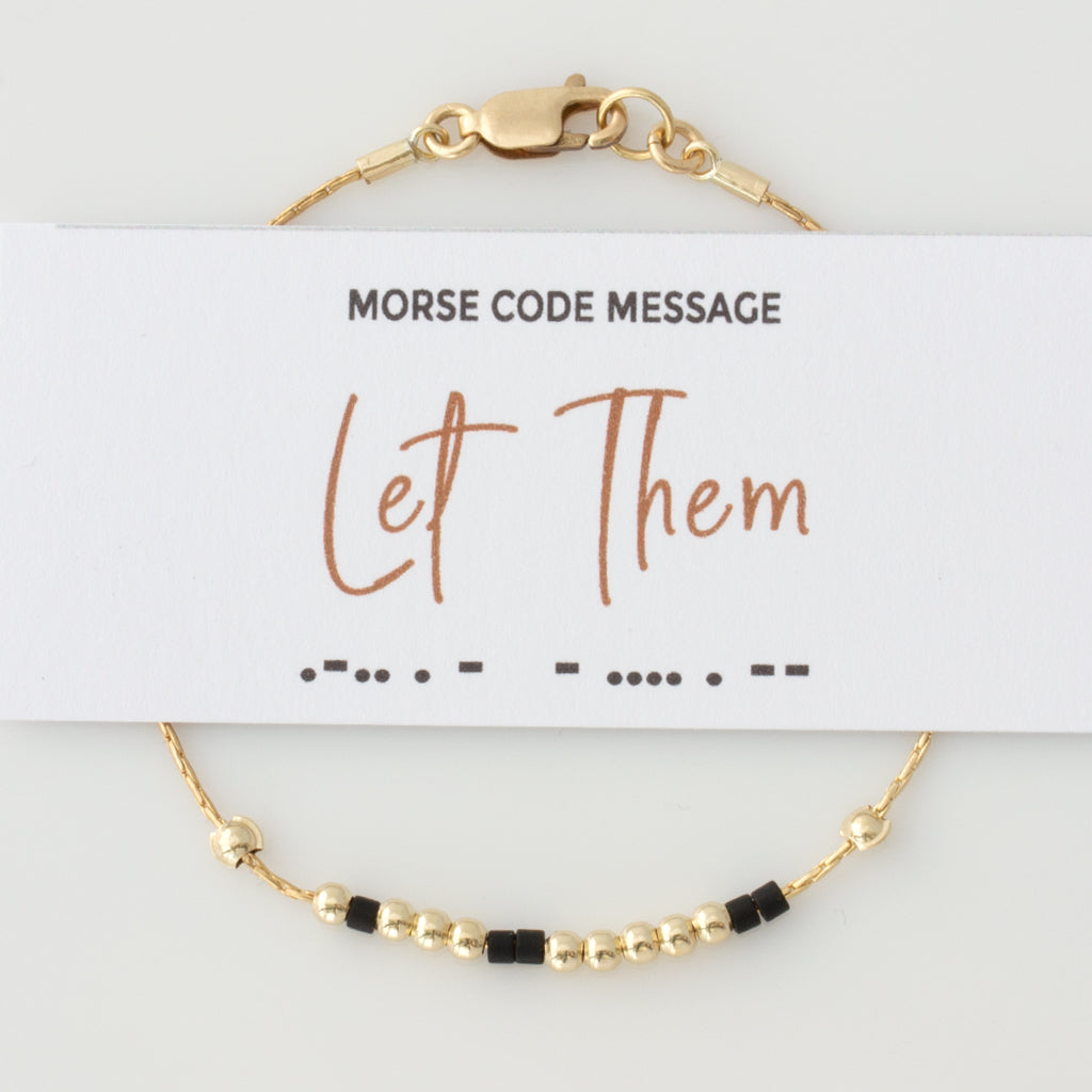 &quot;Let Them&quot; Morse Code Bracelet