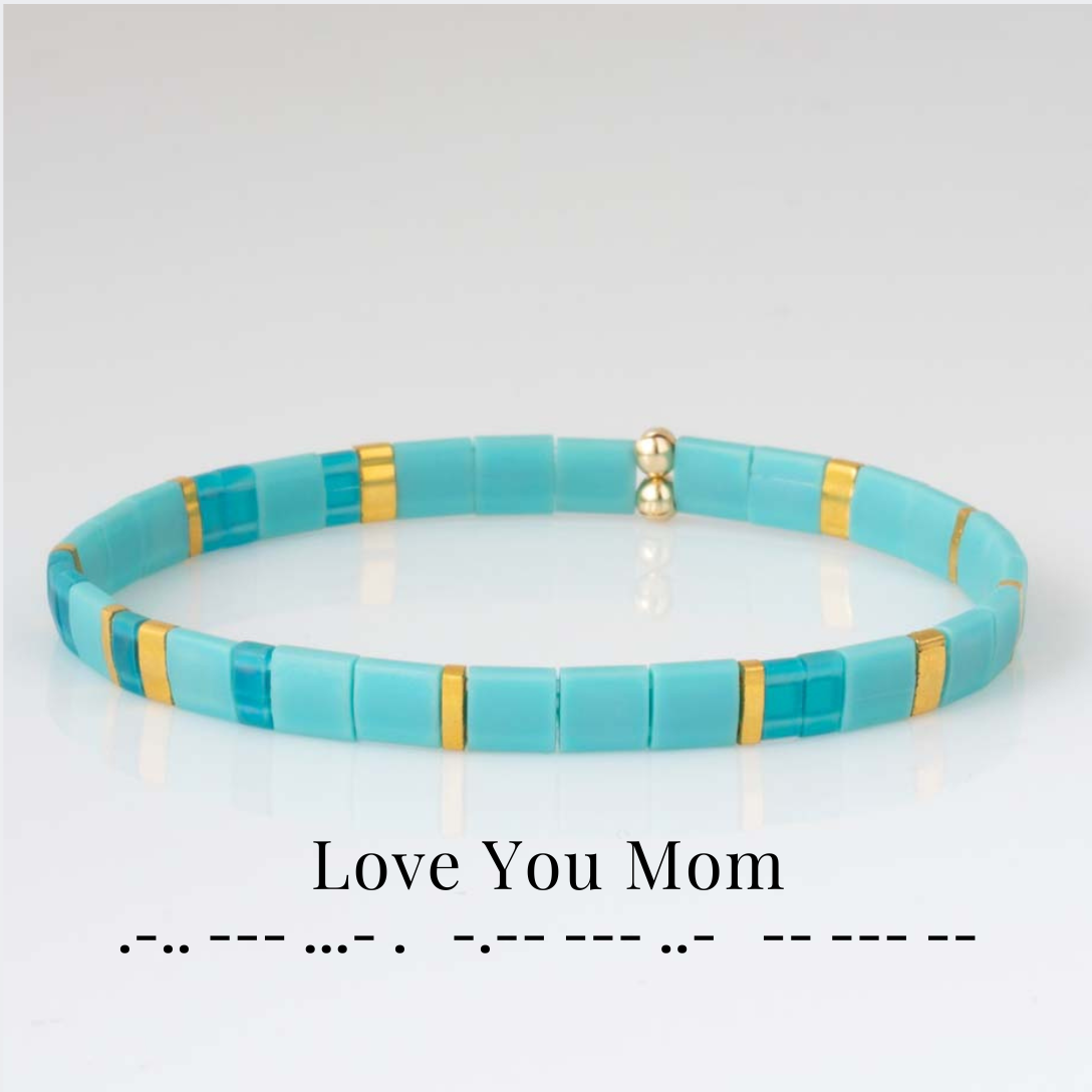 "Love You Mom" Tila Morse Code Bracelet