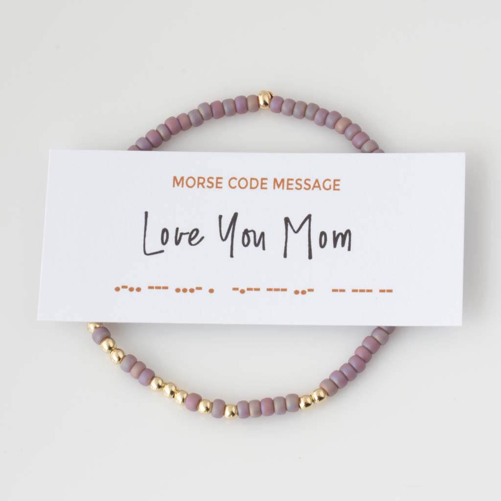 "Love You Mom" Endless Morse Code Bracelet