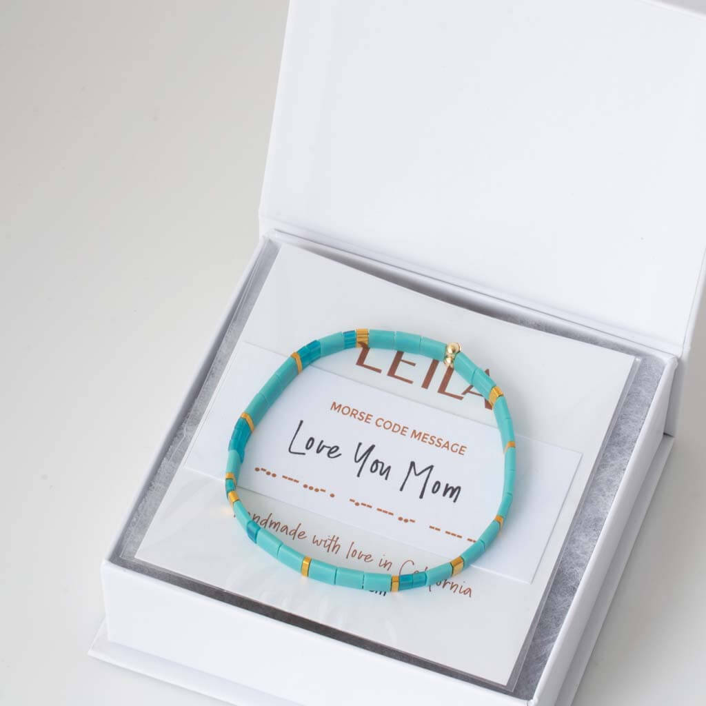 "Love You Mom" Tila Morse Code Bracelet